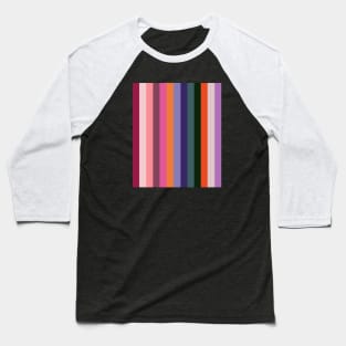 Stripe Pattern Baseball T-Shirt